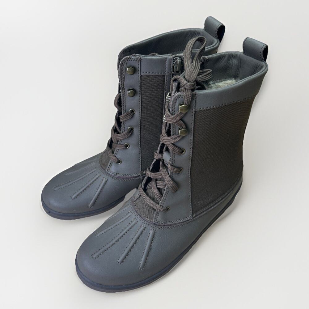 Clarks Carima Luna Boots Womens 6.5 Brown Waterproof Fur Lined Winter Zip Lace